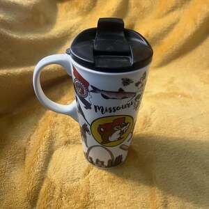 Buc-ee’s New Missouri Ceramic Travel Mug With Lid 17oz.
